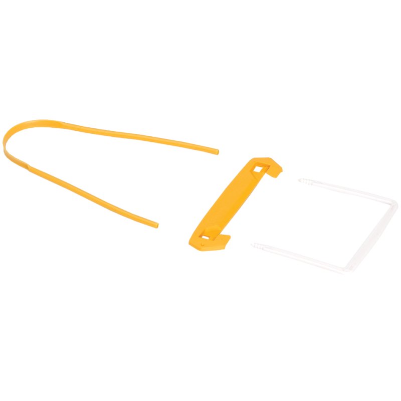 Fellowes ArchivClipTube archive folder clips, yellow, three-part plastic, arm rest 95 mm